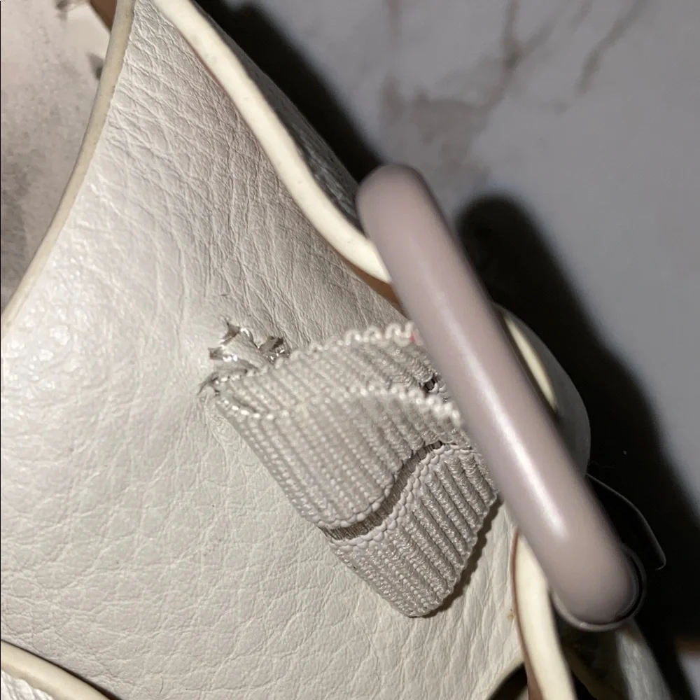 Ellen DeGeneres Sadie espadrille slide sandals Buckle White Leather Size 8.5